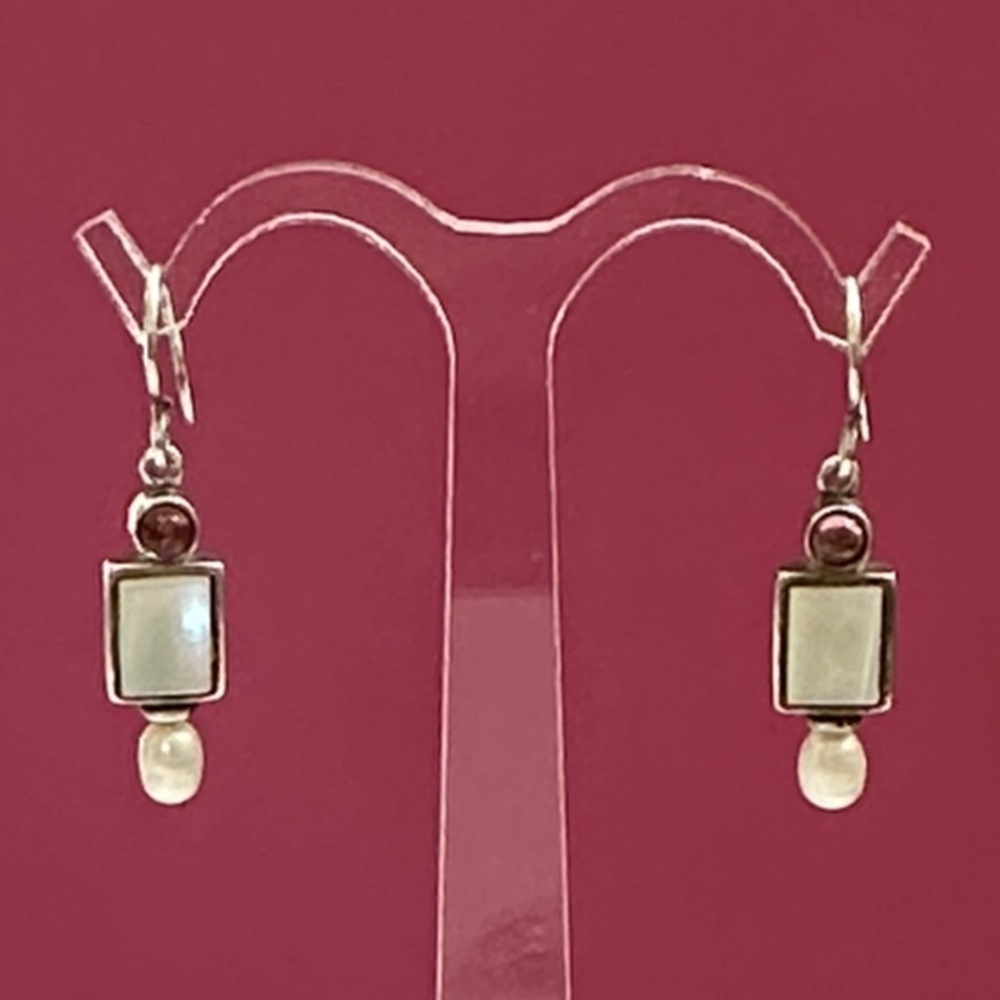 Elegant Silver and Pearl Drop Earrings